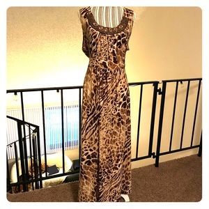 Animal print maxi dress